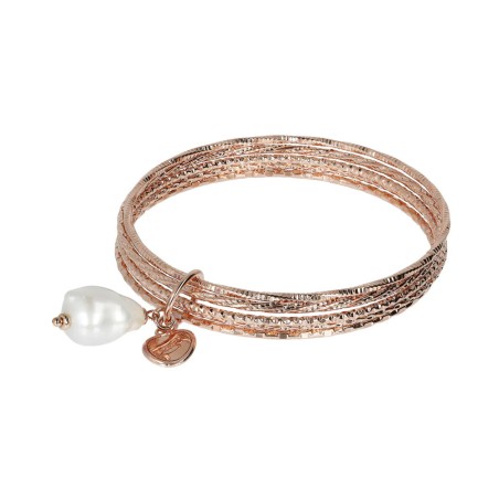 Bronzallure Bracciale Multifilo Rigido con Pietra Naturale Tonda - WSBZ01386.WPRL