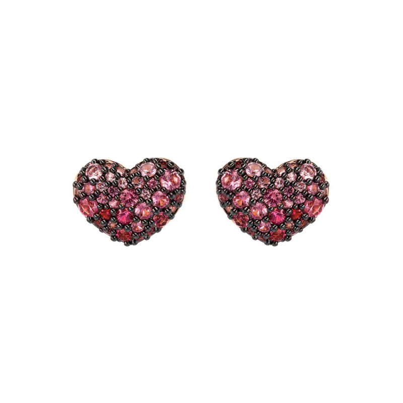 Bronzallure Orecchini Cuore a Lobo con Pavé in Cubic Zirconia - WSBZ01199.ROSE