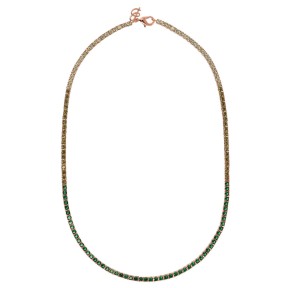 Bronzallure Collana Tennis con Cubic Zirconia Effetto Dégradé - WSBZ02115.MULTIGREEN