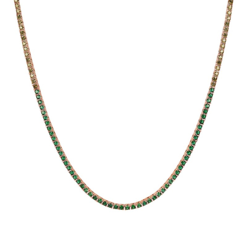 Bronzallure Collana Tennis con Cubic Zirconia Effetto Dégradé - WSBZ02115.MULTIGREEN