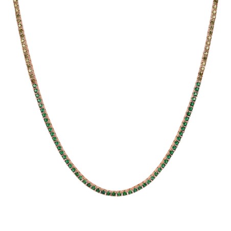 Bronzallure Collana Tennis con Cubic Zirconia Effetto Dégradé - WSBZ02115.MULTIGREEN