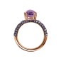 Bronzallure Anello Solitario con Prisma Gem Quadrata e Pavé - WSBZ02181.AM-14