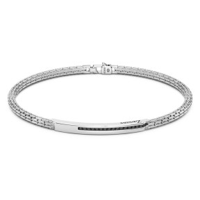 Bracciale Zancan in argento con pietre nere - ESB083