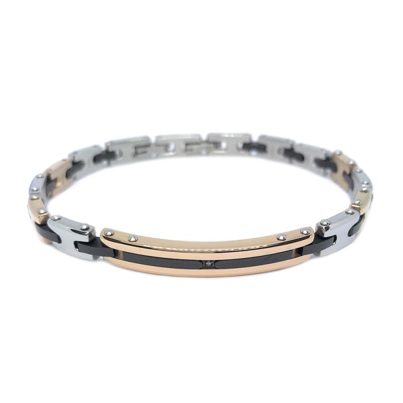 Bracciale Zancan in Acciaio con Zircone – Hiteck – EHB215