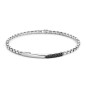 Bracciale Zancan in argento con targa e pietre nere - EXB820