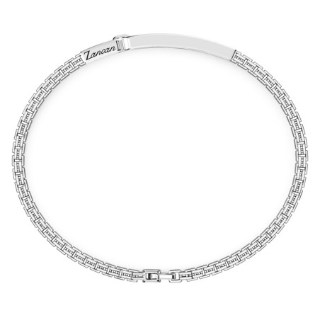 Bracciale Zancan in argento con pietre nere - ESB084