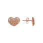 Orecchini Cuore a Lobo con Pavé in Cubic Zirconia - WSBZ01199.CHAMP