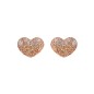 Orecchini Cuore a Lobo con Pavé in Cubic Zirconia - WSBZ01199.CHAMP