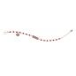 Nanan Bracciale Argento 925 con Sfere Rosse e Targhetta - NAN0297