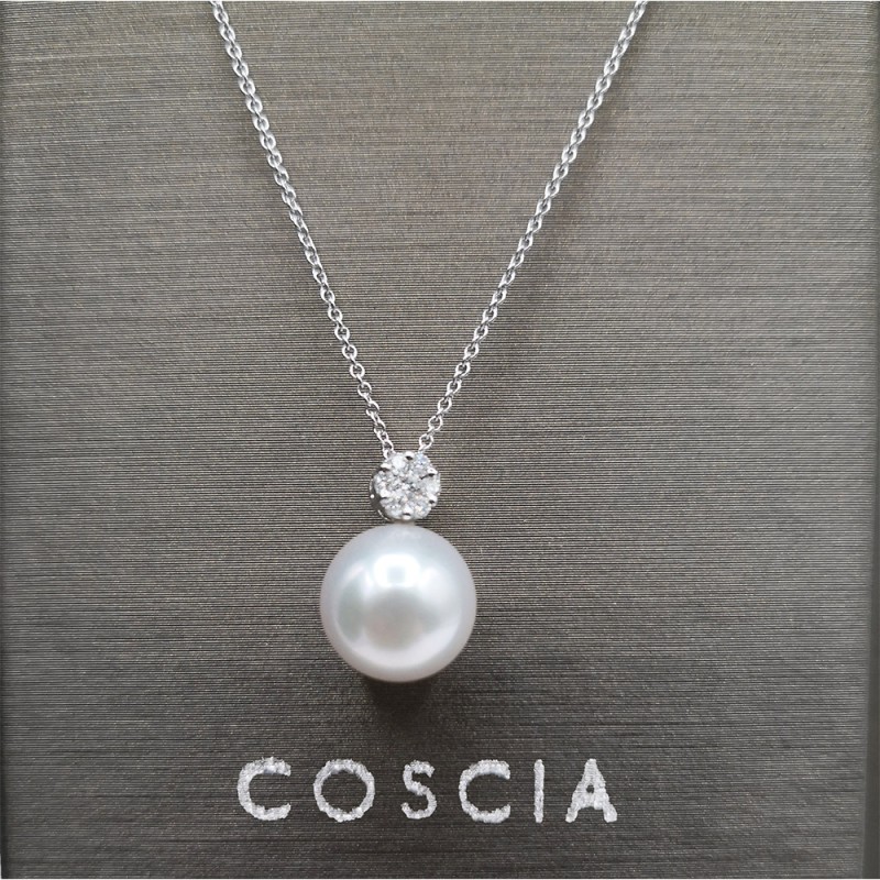 Collana Coscia Basic con Perla Akoya e Diamante - PNAK310.3