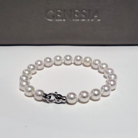 Genesia Collana di perle Akoya di diametro 7,5/8 mm - BRAKPR