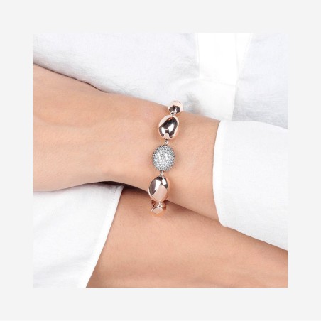 Bracciale Pepite Golden Rose e Dettaglio Luce