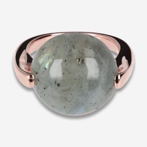 Bronzallure Anello Cabochon Pietra Naturale Labradorite