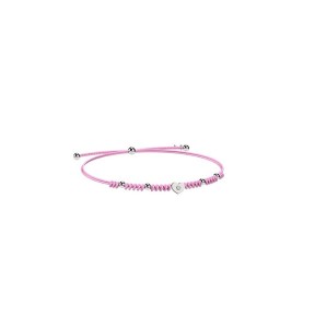 Nanan Bracciale Cordino e cuore Argento rosa - NAN0430