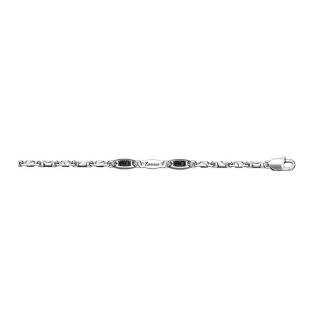 ZANCAN BRACCIALE ARGENTO CON PIETRE NERE - ESB165