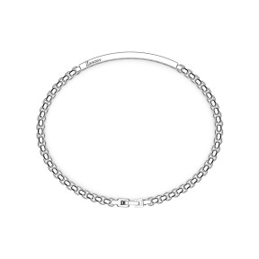 ZANCAN BRACCIALE UOMO IN ARGENTO CON PIETRE NERE - ESB308-NE