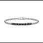 ZANCAN BRACCIALE UOMO IN ARGENTO CON PIETRE NERE - ESB308-NE