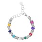 Gerba Bracciale Baby Bond Argento e pietre in Ceramica multicolor - BB05