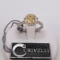 Crivelli - Anello con Diamante centrale Fancy Light Yellow contornato da Diamanti - EP6988