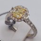 Crivelli - Anello con Diamante centrale Fancy Light Yellow contornato da Diamanti - EP6988